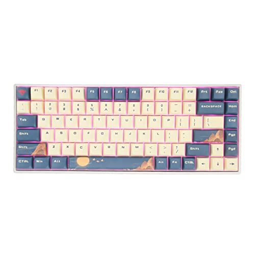Bewinner Mechanische Gaming-Tastatur, Tastatur für mehrere Geräte mit RGB-Hintergrundbeleuchtung, 84 Tasten, kompakte, ergonomische kleine Tastatur für PC-Gamer-Schreibkräfte Silberschalter von Bewinner
