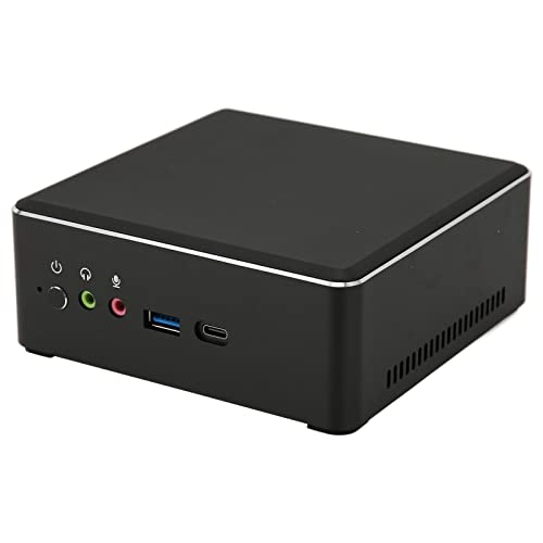 Bewinner PC, Computer mit Quad Core Radeon Vega 8 Grafik, WiFi Desktop Computer, 4K +DP + USB C+ RJ45 Gigabit Ethernet Micro PC (EU-Stecker 8 GB DDR4 + 256 GB SSD) von Bewinner