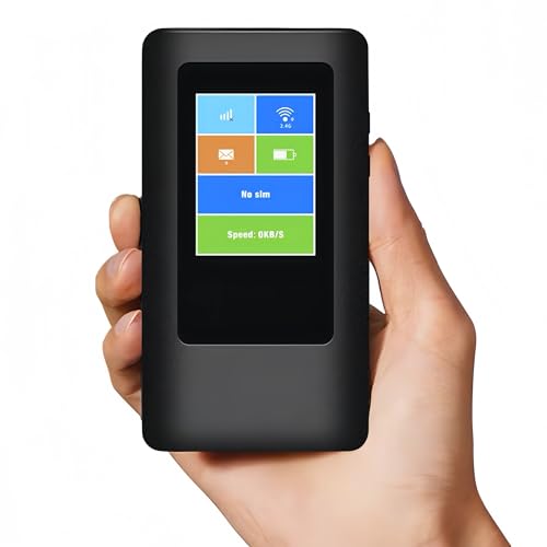 Bewinner Mobiler 5G-WLAN-Router, Mobiler 2,4G-5,8G-Dualband-5G-Hotspot, 5G-WLAN-Router mit 2,4-Zoll-Display, Tragbares Reise-Hotspot-WLAN-Gerät für Urlaubscampingtreffen von Bewinner