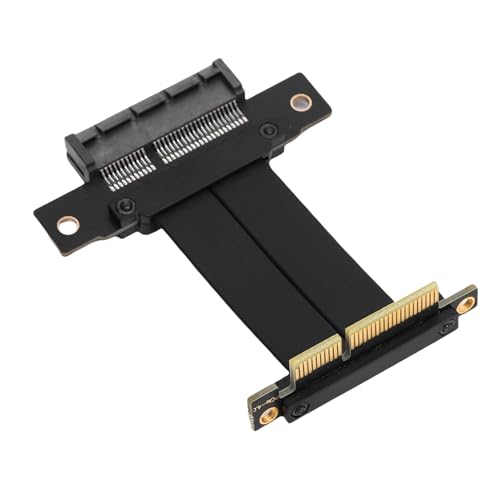 Bewinner PCIE 4.0 X4 Verlängerungskabel, 8Gbit / S Gen 4 GPU -Grafikkartenverlängerungskabel mit 90 Bis 180 Grad Anschluss für M.2 WLI USB Sound Card SSD GPU (5cm) von Bewinner
