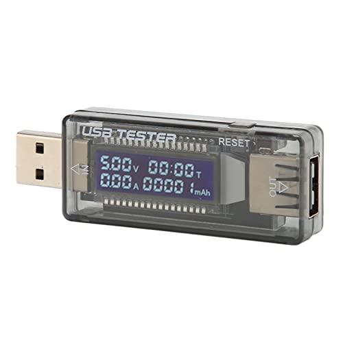 Bewinner Portbale USB-Tester, USB-Leistungsmesser mit Farbdisplay, 3,5 V Bis 20 V, 0 Bis 3,3 A, USB-Spannungsprüfer, Multimeter, USB-Strommesser, Tester für Ladekabel von Bewinner