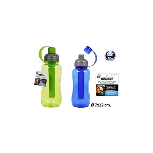 Bewinner - Sport-Flasche Push-Stopfen in verschiedenen Farben, 600 ml von Bewinner