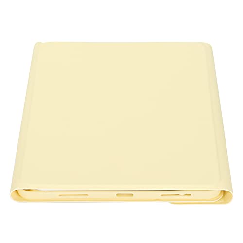 Bewinner Tablet-Hülle, Folio-Schutzhülle mit Kabelloser BT-Tastatur und Stifthalter, 360-Grad-Drehung Smart-Schutzhülle für 11 Zoll (Gelbe Tastatur mit runder Kappe + Ledertasche) von Bewinner