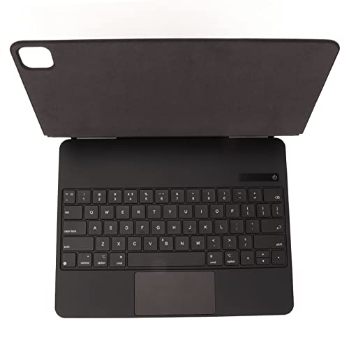 Bewinner TouchPad-Tastaturhülle für IOS-Tablet, Hintergrundbeleuchtete Magnetisch Abnehmbare Drahtlose -Tastatur, für Pad Pro 12,9 Zoll Tablet der 5, 4. und 3. Generation (Schwarz) von Bewinner