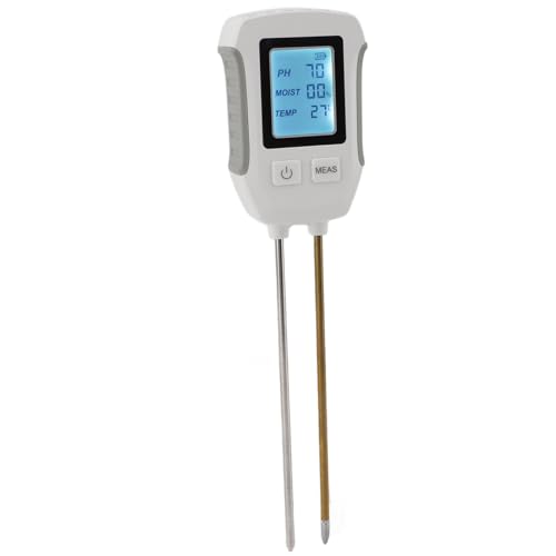Bewinner Tragbare Bodentesterr Pflanze mit Dual Sonde & Digitalanzeige, hohe Genauigkeit bequemen PH Messgerät Erde, Moisture Meter für Gartenarbeit Geschenke von Bewinner