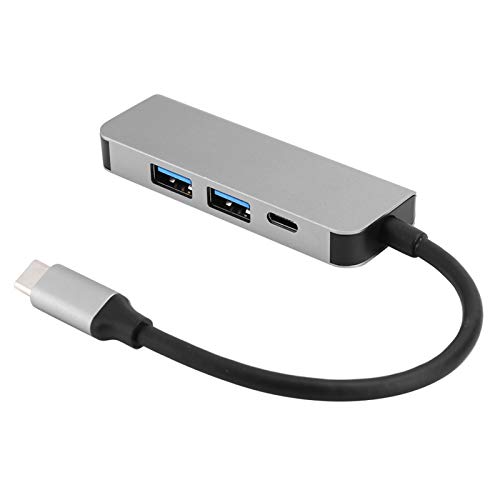 Bewinner Tragbarer 4-in-1-USB C-Hub, 4-poliger USB-Hub aus Aluminiumlegierung, Multifunktions-Erweiterungs-Hub-Adapter Typ C für IOS/Mate-Buch/P30 Mate20/S9 S10-Serie von Bewinner