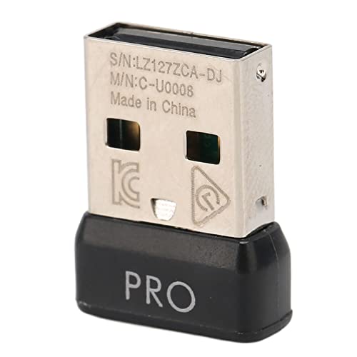 Bewinner USB Empfänger für G Pro Wireless Gaming Mouse, Ersatz USB Empfänger für Maus, Tragbarer Kleiner ABS Mausadapter, Stabile Übertragung von Bewinner