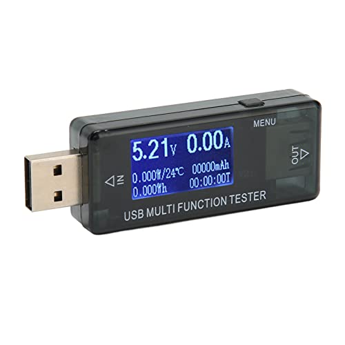 Bewinner USB-Tester, USB-Leistungsmesser, 4‑30 V 0‑5,5 A Spannungsprüfer, Multimeter, USB-Strommesser, Echtzeit-Erkennung, Digitales Farbdisplay, Voltmeter, Amperemeter von Bewinner