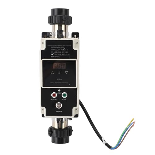 Bewinner Wärmepumpe Pool mit Digitalanzeige 230V 2,7-3,3 KW – Schwimmbad Durchlauferhitzer Thermostat für Spa Badewanne von Bewinner