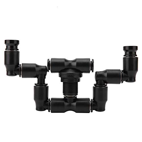 Bone Design Nebel Sprinkler, 360 verstellbare Düsen Reptile Nebel Sprinkler Aquarium System Connect 1/4 '' Tub Pet Kühlsystem für Rainforest Tank, schwarz von Bewinner