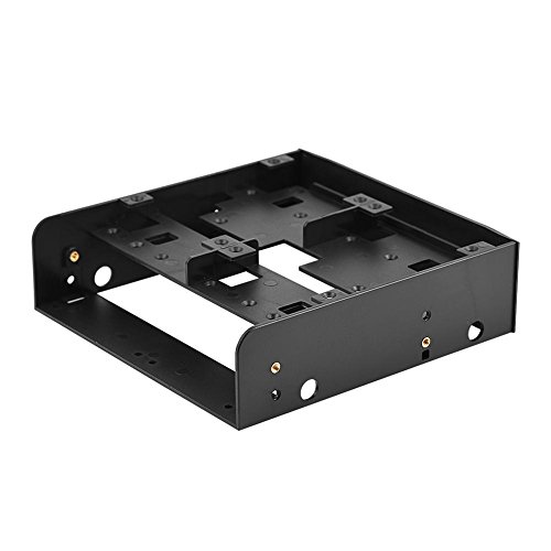 Diskettenlaufwerkschacht, 2,5 "/ 3,5" Festplatte / SSD bis 5,25 "Diskettenlaufwerkschacht-Computerhalterung, Unterstützt 7 mm - 15 mm 2,5" Festplatte, mit einer Trennwand, Multifunktionskombination von Bewinner