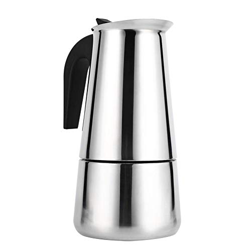 Bewinner Kaffeemaschine 100 ml / 200 ml / 300 ml / 450 ml Edelstahl Moka-Kanne Espresso Kaffeemaschine Herd Home Office Kochfeld Espresso Moka-Kannen(450ml) von Bewinner