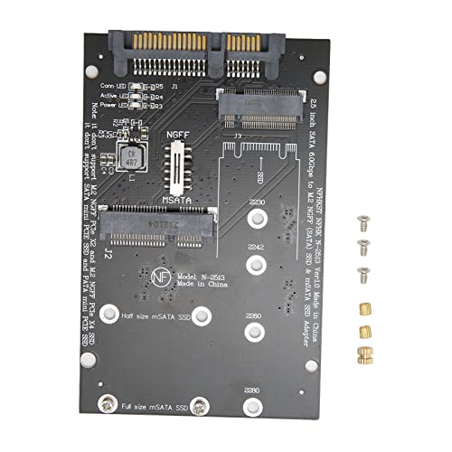 M.2 zu SATA Konverter Adapter, SATA M.2 + MSATA zu SATA Schnelle Übertragungsgeschwindigkeit Praktische PCB MSATA Festplattenadapterkarte für Computer M.2 zu SATA Konverter Adapter, SATA M.2 + MSATA zu SATA Schnelle Übertragungsgeschwindigkeit Praktische PCB MSATA Festplattenadapterkarte für Computer von Bewinner