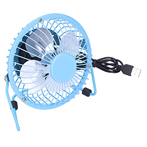Mini-Lüfter USB-Schreibtischlüfter Kleiner, Leiser Tragbarer Lüfter, Wiederaufladbarer Tragbarer Lüfter um 360 ° Drehbar, für Schlafzimmertisch (Blau) von Bewinner