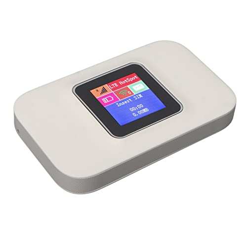 Mobiler 4G Reise Hotspot Router mit SIM Kartensteckplatz, 300 Mbit/S Drahtloses Tragbares 5G WLAN, LCD Display Pocket WLAN Hotspot für Europa Home Business, mit USB Stromkabel von Bewinner