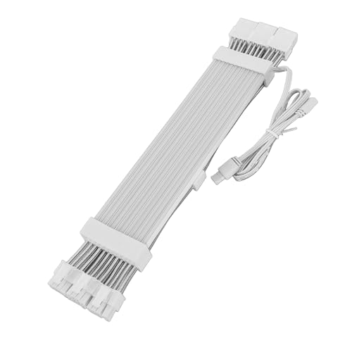 RGB-Lichtleisten-Set für Netzteil-Verlängerungskabel, GPU-Kabel und Motherboard-Kabel-LED-Abdeckung, 5 V, 3-polig Synchronisiert, 18 AWG ARGB-Netzteilkabel für (3x8PIN von Bewinner