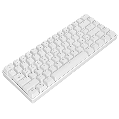 Tragbare Mechanische Gaming-Tastatur, 3 Modi, 82 Tasten, Bunt Beleuchtete Tastatur, Kabellos, BT5.0, USB C, Kabelgebundene Tastatur für Laptop, Tablet für, Win, OS (Roter von Bewinner