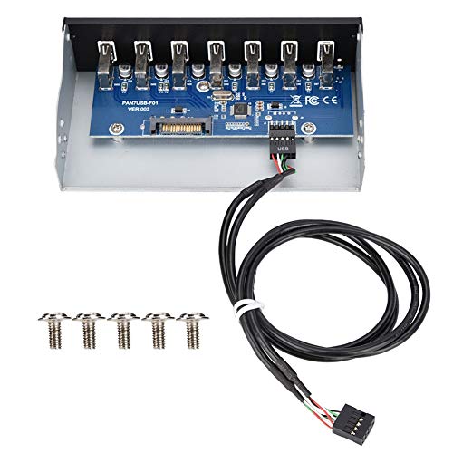 USB Frontplatte 5,25 Zoll PC-Gehäuse mit 7X USB 2.0 Anschlüssen & internem Hub für schnelle Datenübertragung USB Frontplatte 5,25 Zoll PC-Gehäuse mit 7X USB 2.0 Anschlüssen & internem Hub für schnelle Datenübertragung von Bewinner