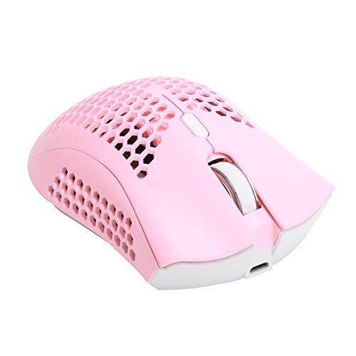 USB Wireless Maus, Wireless Office Home Mouse, Wireless Mouse Geeignet für Desktop und Laptop, Leichte Hohle Bunte Glowing Gaming-Mäuse für PC Office Mouse (Rosa) von Bewinner