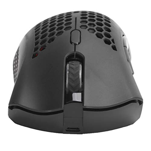 USB Wireless Maus, Wireless Office Home Mouse, Wireless Mouse Geeignet für Desktop und Laptop, Leichte Hohle Bunte Glowing Gaming-Mäuse für PC Office Mouse (Schwarz) von Bewinner