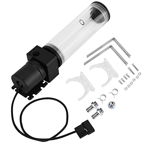 Wasserkühlungsbehälter mit Pumpe, Bewinner 12V 800L / H wasserdichter Wassertank und Pumpe G1 / 4 Acrylcomputer DIY Wasserkühlungsbehälter-Zylinder-Reservoir 19W Pumpe(160MM) von Bewinner