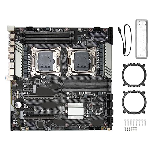 X99 DUAL F2 8 DDR4 Motherboard Quad Channel, 32 GB/s Datenübertragung, 10 SATA3.0, Digitale Diagnose, Hohe Stabilität, M.2 NVME Schnittstelle, E ATX Gaming Motherboard mit 2 von Bewinner