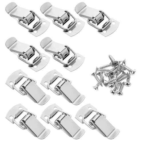 Bewudy 10 Stück Spannverschluss Klein, Edelstahl Kistenverschluss Mit Schrauben, Flach Schnappverschluss Hebelverschluss Kappenschloss für Fenster Toolbox Schublade Schrank Koffer Kisten(38 x 22 mm) Bewudy 10 Stück Spannverschluss Klein, Edelstahl Kistenverschluss Mit Schrauben, Flach Schnappverschluss Hebelverschluss Kappenschloss für Fenster Toolbox Schublade Schrank Koffer Kisten(38 x 22 mm) von Bewudy