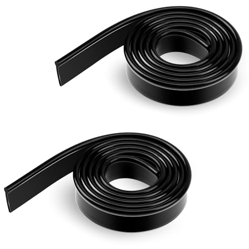 Bewudy 2 Stück Silikon Ersatz Lippe 105cm, Fensterabzieher Silikon Ersatz Lippe Kann Geschnitten Werden Ersatz Abzieher Silikon Rakel Ersatzlippe für Glasflächen Duschabzieher Fensterwischer(Schwarz) von Bewudy