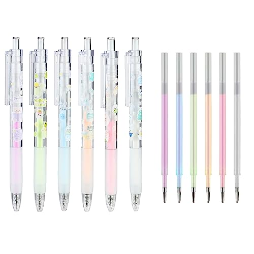 Bewudy Schnell Trocknender Klebestift, Auftragen von Kleber wie Beim Schreiben, Kleber Stift für Crafting Scrapbooking Fotoalbum Karte Machen Kinder Schule Zubehör（6pcs & 6 Ersatzkerne) von Bewudy