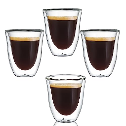 Bewunder Venezia Espressotassen Set (4 x 60ml) aus Doppelwandige Gläser 4 stück von Bewunder