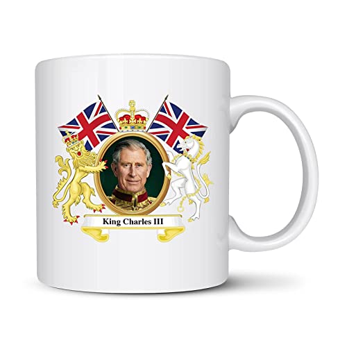 350 ml King Charles Coffee Mug, Ceramic Coffee Mugs Featuring His Majesty The King, Commemorative Souvenir Gift, King Monarch Royal Royal Gifts Coronation Mugs von Bexdug