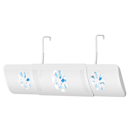 Bexdug AC Lüftungsgitter Ableiter - Verstellbarer Luftgitter Ableiter Mit 3 Ventilatoren,Klimagerät Umlenkblech Für Auto Haushalt Familien Schlafzimmer Wohnzimmer Büro Camping Outdoor von Bexdug