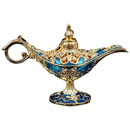 Bexdug Aladdin Lampe - Klassische Aladdin Lampe,Wishing Light Aladdin Lampe, geschnitzter Weihrauchbrenner aus Metall für die Tischdekoration zu Hause von Bexdug