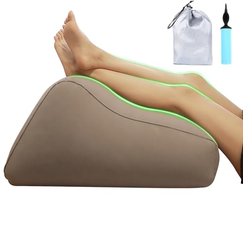 Bexdug Beinhebekissen - Aufblasbares Kniestützkissen - Weiche Beinstütze Zur Entlastung Für Bett Sofa Reise Senioren Erwachsene Schwangerschaft von Bexdug