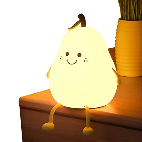 Bexdug Birnenförmiges Nachtlicht,Cartoon-Form-Lampe | Niedliche Silikonbirnen-Kinderzimmerlampe, mit Berührungssensor 7 Farbwechsel für Schlafzimmerdekoration, wiederaufladbare LED-Lampe Bexdug Birnenförmiges Nachtlicht,Cartoon-Form-Lampe | Niedliche Silikonbirnen-Kinderzimmerlampe, mit Berührungssensor 7 Farbwechsel für Schlafzimmerdekoration, wiederaufladbare LED-Lampe von Bexdug