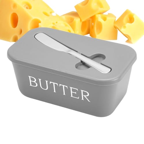 Bexdug Butterdose mit Deckel | Butterbehälter,Luftdichter Käsebehälter Mit Schneidewerkzeug Für Haushalt Küche Kochen Backen Camping von Bexdug