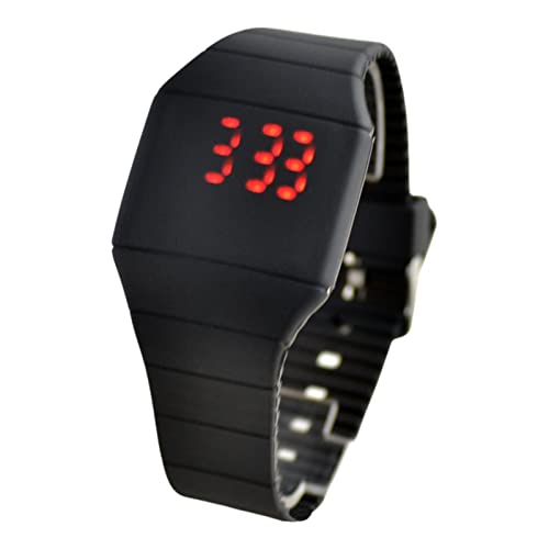 Bexdug Digitale Sportuhr, Touchscreen-Fitness-Smartwatch, wasserdichte Silikon-Gelee-Ultradünne LED-Uhr, elektronische Uhr für Männer und Frauen von Bexdug
