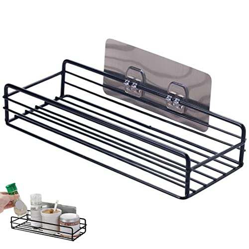 Bexdug Duschablage Organizer - Selbstklebende Schwarze Badezimmer- -Korbregale - Dusch-Shampoo-Halter für Dusche, Wandhalterung, Badewanne, Badezimmer, Regale, rostfrei von Bexdug