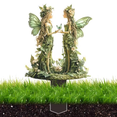 Bexdug Gartenstäbe Für Den Außenbereich - 2D Flachdesign Outdoor Feen-Deko | Verblassungsresistente 20cm Kunstdeko Für Garten Vordach Balkon Rasen Blumenbeet Bexdug Gartenstäbe Für Den Außenbereich - 2D Flachdesign Outdoor Feen-Deko | Verblassungsresistente 20cm Kunstdeko Für Garten Vordach Balkon Rasen Blumenbeet von Bexdug