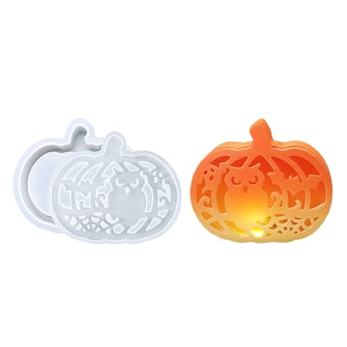 Bexdug Halloween Formen | Festtags-Deko Silikon Kürbisformen,Harz Gießzubehör Bastelbedarf Für Halloween Deko Teelichthalter Tischdekoration von Bexdug