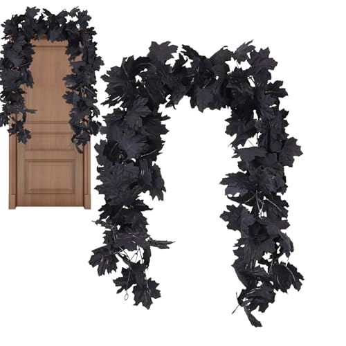 Bexdug Halloween-Pflanzen-Girlande | 2 Stück Künstliche Herbstlaub Girlande | Deko-Mittelpunkt Für Herbst Küche Terrasse Tor Fenster Büro Garten von Bexdug