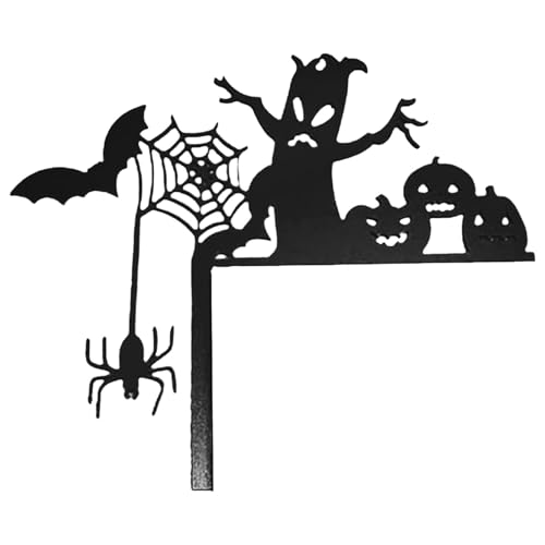 Bexdug Halloween-Tür-Eckschild, Metall-Türrahmen, Türeckenschild, Eckdekoration, doppelseitiges Türwinkelschild für Spukhaus-Türrahmen, Dekoration von Bexdug