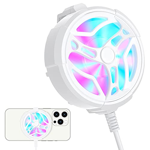 Bexdug Handy-Kühler Handy-Lüfter,Leichtes Handy-Lüfter-Schnallen-Clip-Design - Handy-Kühler mit RGB-Licht für Mobiltelefone mit Einer Breite von 2,56 bis 3,35 Zoll Bexdug Handy-Kühler Handy-Lüfter,Leichtes Handy-Lüfter-Schnallen-Clip-Design - Handy-Kühler mit RGB-Licht für Mobiltelefone mit Einer Breite von 2,56 bis 3,35 Zoll von Bexdug