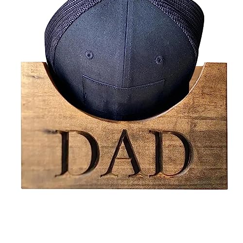 Bexdug Holz-Baseball-Cap-Box - Vatertags-Holz-Bastel-Baseball-Hut-Box | Baseball-Hutbox oder Garderobe, Wohnzimmer, Bücherregal aus Holz zum Vatertag von Bexdug