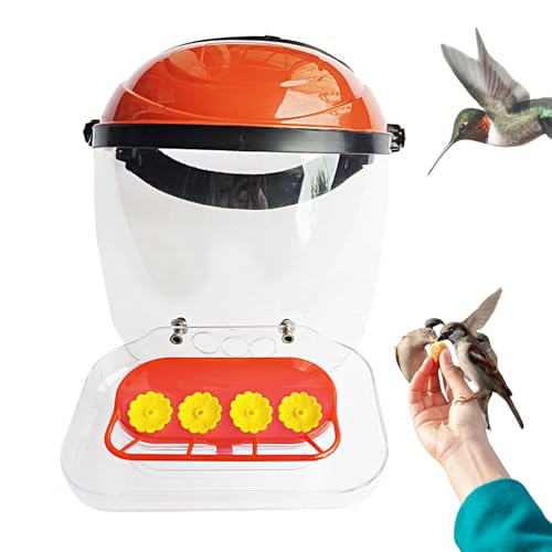 Bexdug Kolibri Helm Futter Für Kopf,Kolibri Helm Kopfbedeckung Tragbar | Leichtgewicht GesichtsAbdeckung Für VogelFütterung Und Beobachtung Beim Wandern Camping Garten Terrasse Hof Draußen von Bexdug
