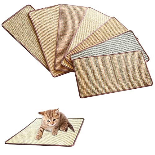 Bexdug Kratzbrett für Katzen,Katzenkratzmatte aus Sisal - Ideale Katzenspiel-Schlafunterlage, großes Katzenkratzbrett, Rutschfester Katzenboden-Kratzunterlage-Teppich von Bexdug