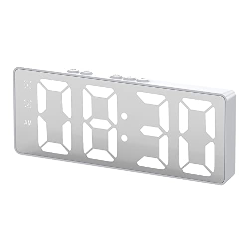 Bexdug LED-Wecker | Langlebige LED- und Spiegeluhren Großes Display Batteriebetrieben | LED elektrische Uhr für Büro Küche Wohnzimmer Schlafzimmer von Bexdug