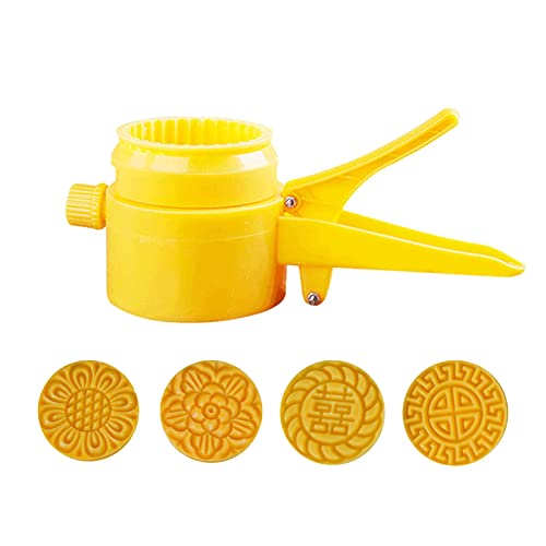 Bexdug Mooncake Formen Set, Mooncake Formenpresse,Backform-Handpressen-Set,Ausstechformen Handpresse Mooncake Form,Mondkuchen-Ausstechformen,mit 8 Stempeln Keksgebäck Werkzeug Set von Bexdug