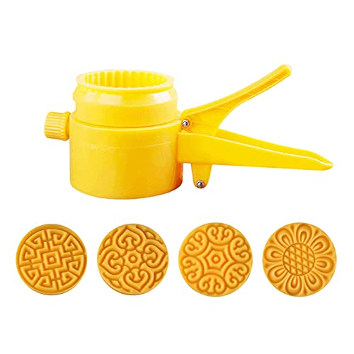 Mooncake Formen Set, Mooncake Formenpresse,Backform-Handpressen-Set,Ausstechformen Handpresse Mooncake Form,Mondkuchen-Ausstechformen,mit 8 Stempeln DIY Keksgebäck Werkzeug Set von Bexdug