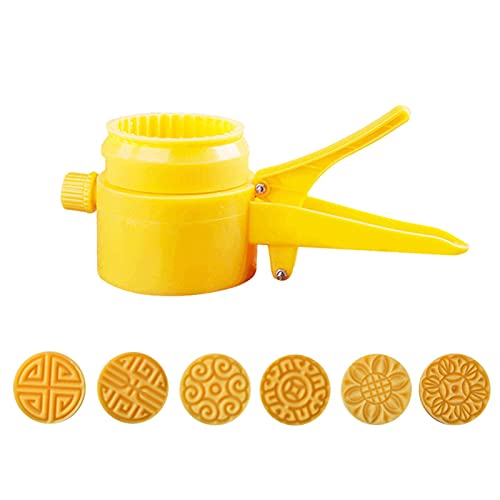 Bexdug Mooncake Formen Set, Mooncake Formenpresse,Backform-Handpressen-Set,Ausstechformen Handpresse Mooncake Form,Mondkuchen-Ausstechformen,mit 8 Stempeln Keksgebäck Werkzeug Set von Bexdug
